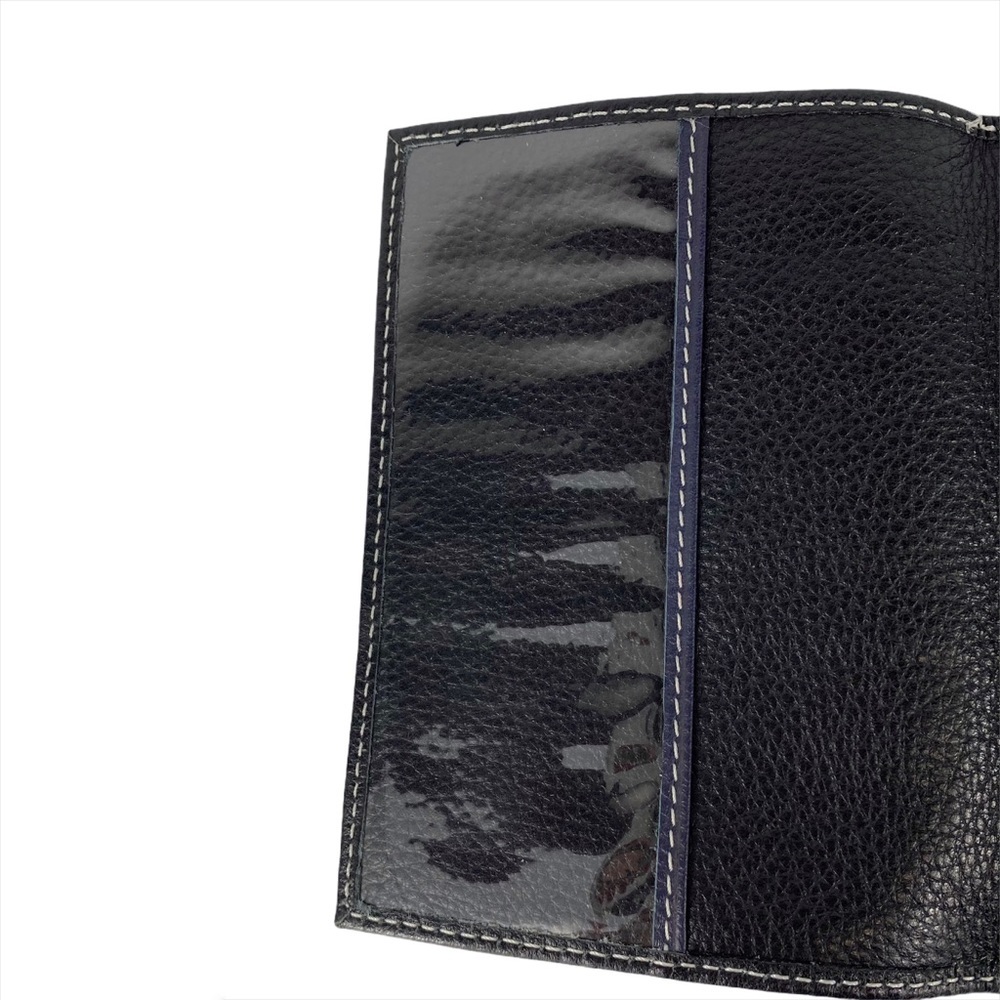 Grays - Stuart Grays of London leather passport cover NWOT black & purple unisex - Picture 5 of 16
